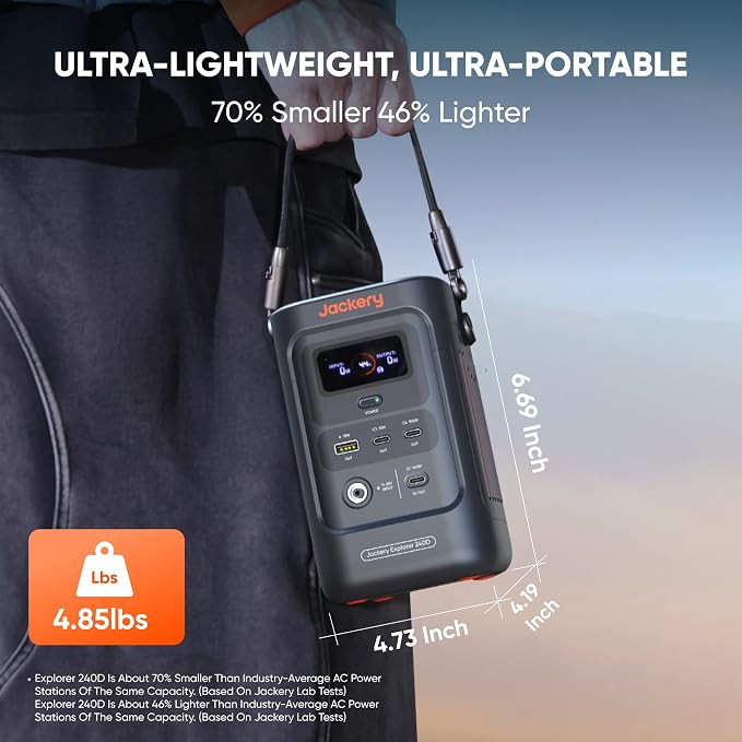 Jackery Explorer 240D Power Bank, LiFePO4 Battery 256Wh Portable Power Station - Image 7
