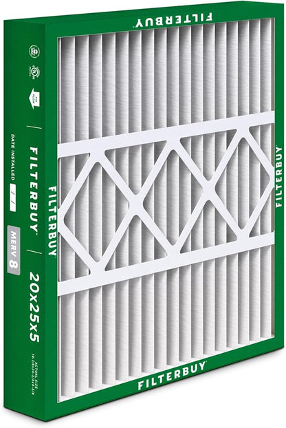 Filterbuy 20x25x5 Air Filter MERV 8 Essential Dust & Allergy Defense, Pleated - Image 8