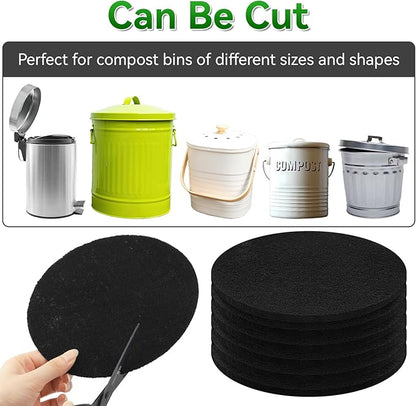 12 Pack Charcoal Filters for Compost Bucket, 6.7 Inch Compost Filters for - Image 3