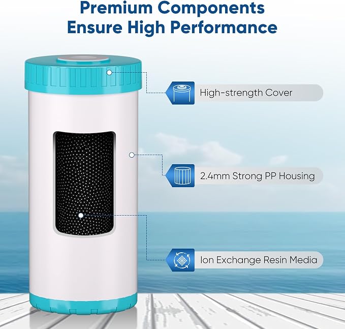 PUREPLUS 5 Micron 4.5"x 10" Whole House Water Filter Cartridge Combo Kit - Image 2
