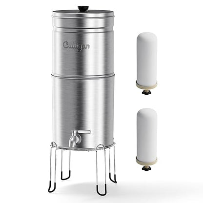 Culligan MaxClear 3 Gallon Gravity Water Filter System, Brushed Stainless-Steel by CulliganWater