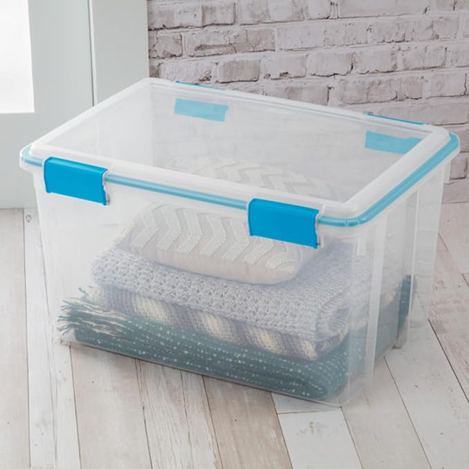 Sterilite 4 Pack Gasket Box, Weather-Resistant Storage Bins - Image 4