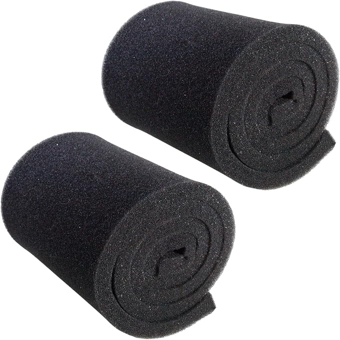 AQUANEAT 2 Pack Aquarium Bio Sponge Filter Media Pad Cut-to-Size Open Cell Foam by Aquaneat