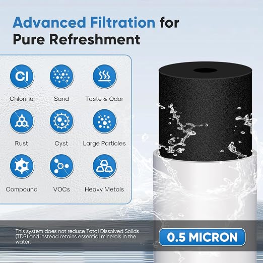 PUREPLUS Under Sink Water Filter System, 22000 Gallons, 99.99% Chlorine - Image 6