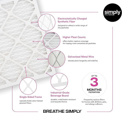 Simply 18x25x1 Air Filter, MERV 11, 12 Pack, - Image 4