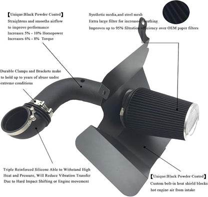 4 Inch Intake Pipe Perfit Formance Cold Air Intake Induction Kit - Image 2