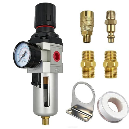 HengMinLingTong 1/2" NPT Compressed Air Filter Regulator Combo Piggyback by Unknown