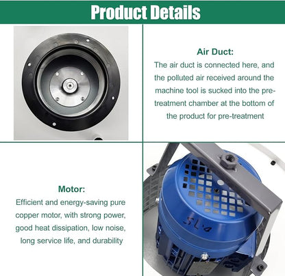 Oil Mist Collector 650-824CFM High-Efficiency Powerful Centrifugal CNC Oil Mist - Image 4