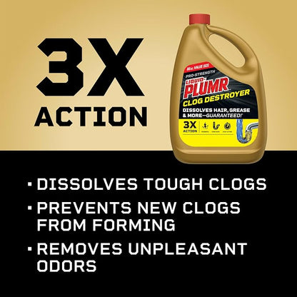 Clorox Liquid-Plumr Pro-Strength Clog Destroyer, Liquid Drain Cleaner, 80 Fluid - Image 4