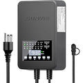 SUNVIE 200W Low Voltage Landscape Transformer with 2 Independent Control Output Landscape Lighting Transformer with Timer and Photocell Sensor 120V AC to 12/14V AC Weatherproof Low Voltage Transformer