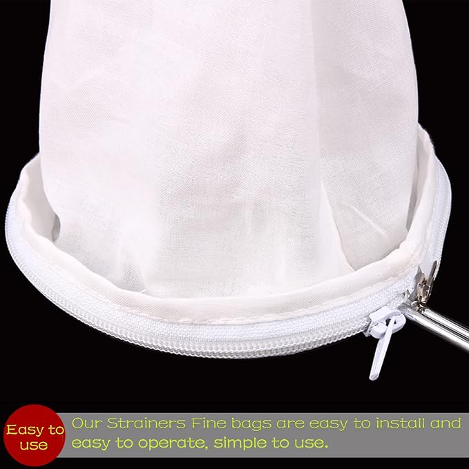 WMKGG Ultra Fine Mesh Strainer Bags, Reusable Mesh Filter Bags - Image 4