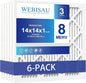 14x14x1 Air Filter MERV 8 MPR 600 6Pack Furnace Filters Pleated HVAC AC Furnace by WEBISAU