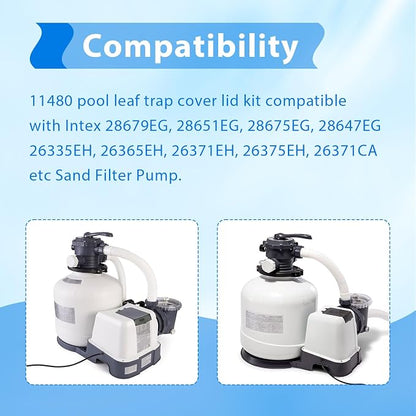Sand Filter Pump Replacement Parts, 11480 Pool Leaf Trap Cover Lid - Image 4