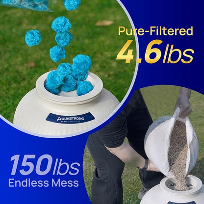 AQUASTRONG Pool Filter Balls for Sand Filter Pump, 4.6 lbs Reusable Sand Filter - Image 6