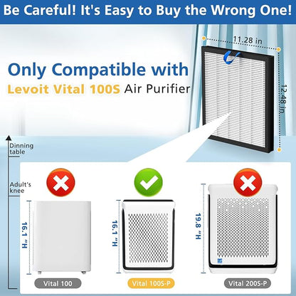 2 Pack Vital 100S Replacement Filter Compatible - Image 2