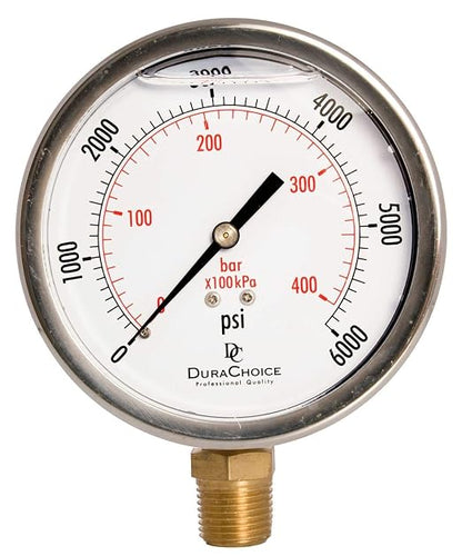 4" Oil Filled Pressure Gauge - Image 4