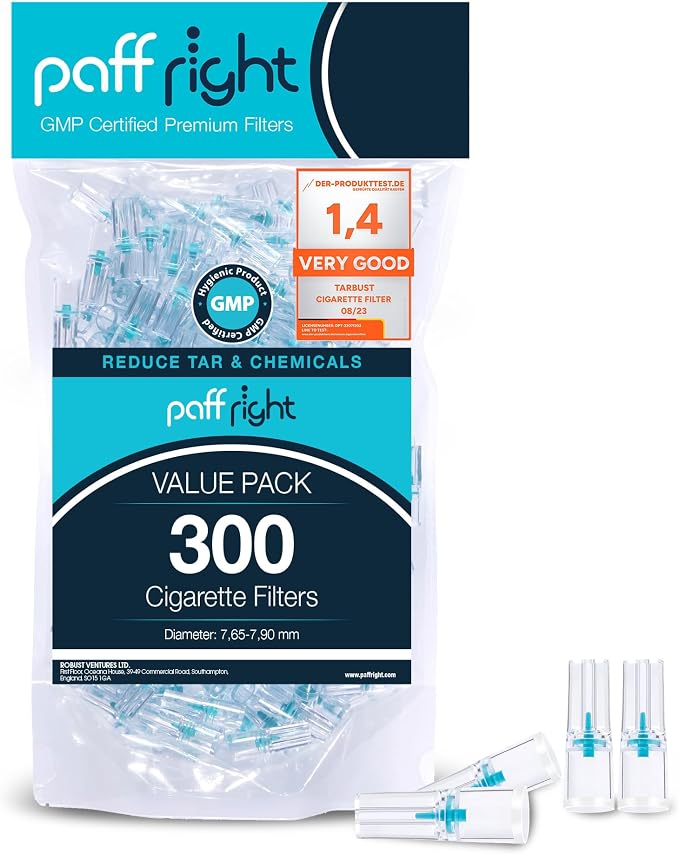 Paffright Premium Disposable Filters, BPA and Phthalate Free, Medical Raw by paff+right