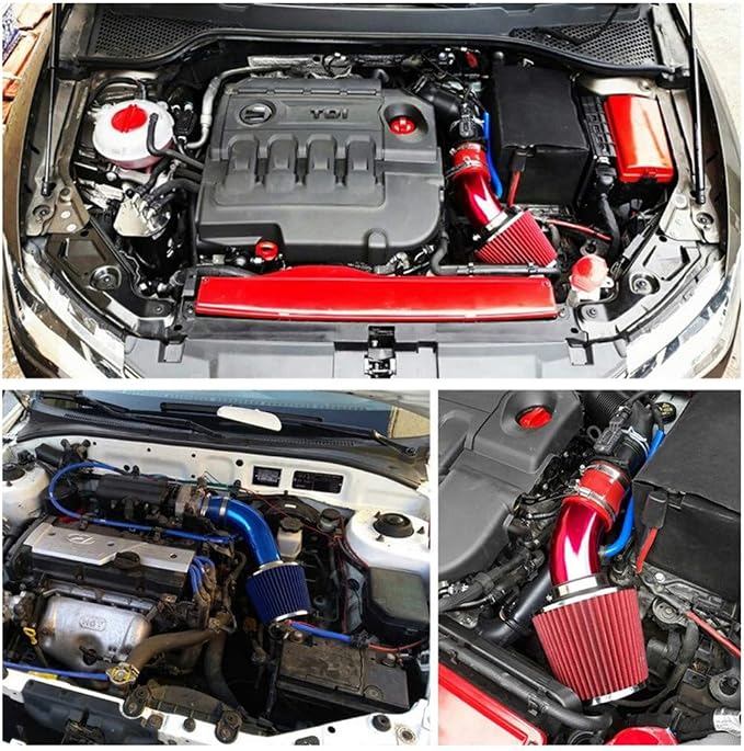 Cone Air Filter 3 Inch Inlet, Clamp-on 76mm/3" Cold Air Intake Filter, Washable - Image 5