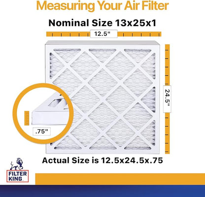 Filter King 13x25x1 Air Filter | 4-PACK | MERV 13 HVAC Pleated A/C Furnace - Image 2