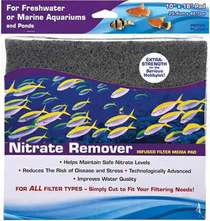 PENN-PLAX Nitrate Reducer Aquarium Filter Media Pad – Easy to Cut into Any Size by Penn-Plax