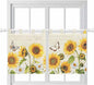 Farm Sunflowers Kitchen Curtains 36 Inch Length, Small Window Curtains Tab Top by Unknown