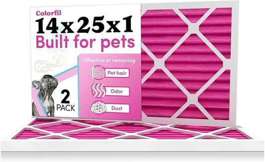 Colorfil 14x25x1 Air Filter | Made in the USA | Color Changing | Remove Cat and by ColorfilAirFilters