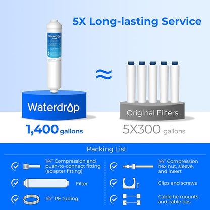 Waterdrop Inline Water Filter for Refrigerator and Ice Maker, 1 Year NSF - Image 7