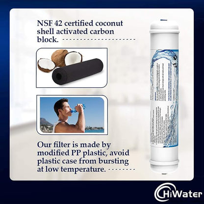 2 Pack Inline Water Filter 1/4" Quick-Connect Replacement Cartridge Inline - Image 3