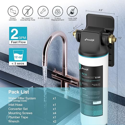 Frizzlife SW10 Under Sink Water Filter System, NSF/ANSI 53&42 Certified - Image 6