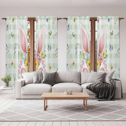 Easter Window Curtains 72 Inch Long 2 Panel Set, Rod Pocket Long Curtains & - Image 7