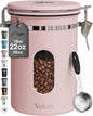 Veken Coffee Canister with Window, Airtight Stainless Steel Kitchen Food by Veken