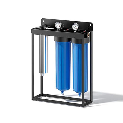 HQUA WF3-03 3-Stage Free-Standing Whole House Water Filtration System, UV by HQUA