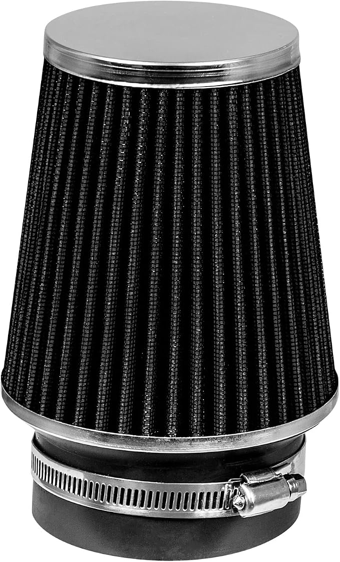 BLACK 3.5" 89 mm Inlet Narrow Air Cone Replacement Performance Washable by RtunesRacing
