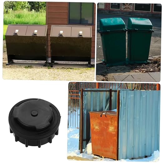 Locking Airtight Trash Can Cover Weatherproof Drain Plug - Image 3
