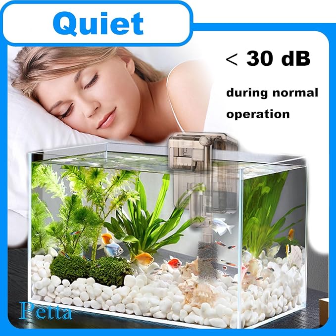Hang on Back Fish Tank Filter for 3-5 Gallon Aquariums - Image 2