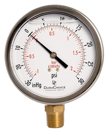 4" Oil Filled Vacuum Pressure Gauge - Image 4