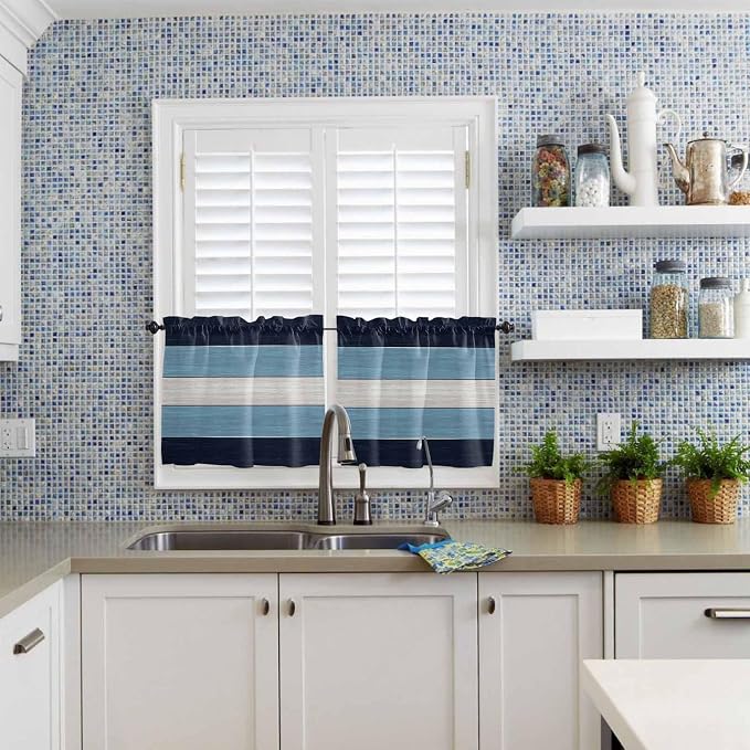 Vintage Country Woodcuts Window Valance Curtains, 2 Panel - Image 9