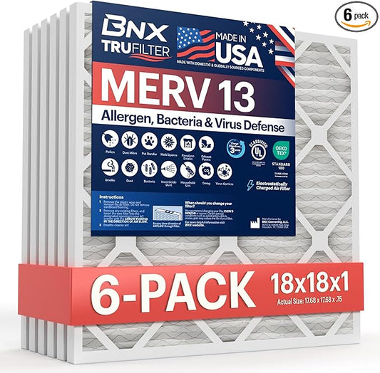 BNX TruFilter 18x18x1 Air Filter MERV 13 by BNX
