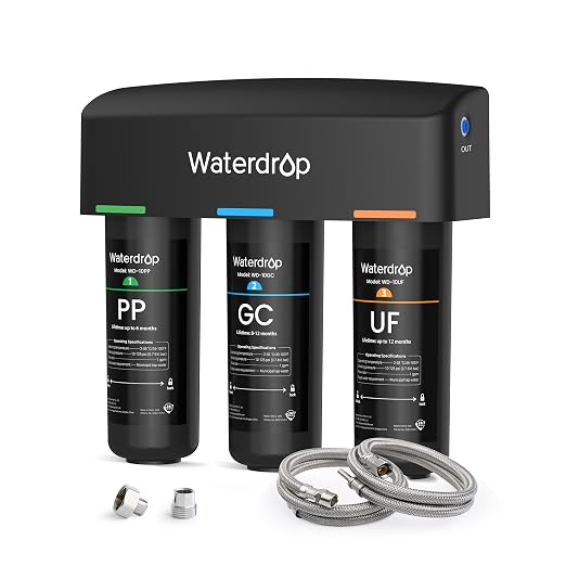 Waterdrop WD-TSA-UF 0.01 μm Ultra Filtration Under Sink Water Filter, Under by Waterdrop