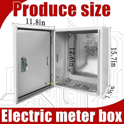 Electrical Box 16 x 12 x 8 Inch Indoor Outdoor Electrical Enclosure Box Steel - Image 2