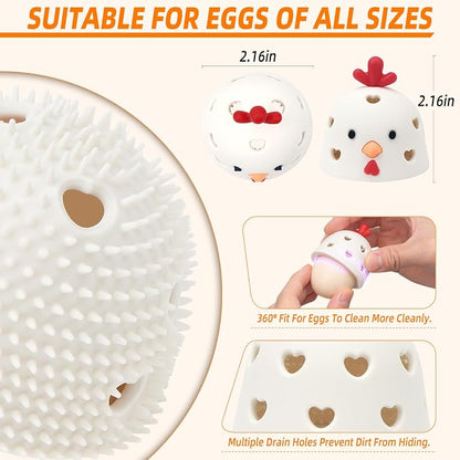Egg Washer for Fresh Eggs, Egg Scrubber for Fresh Eggs, Egg Brush for Cleaning - Image 5