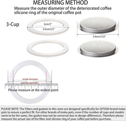 2 Pcs Filter with 3 Pcs Silicone Gasket Seals - Image 3