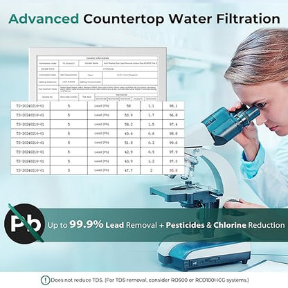 iSpring CKC1C-PB 2.5" x 10" Countertop Water Filter, SGS-Tested, Odors. THMs - Image 3