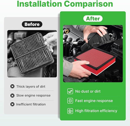 2PCS Engine Air Filter Fit for 2016-2023 Toyota Tacoma 3.5L, 2013-2021 Tundra - Image 4