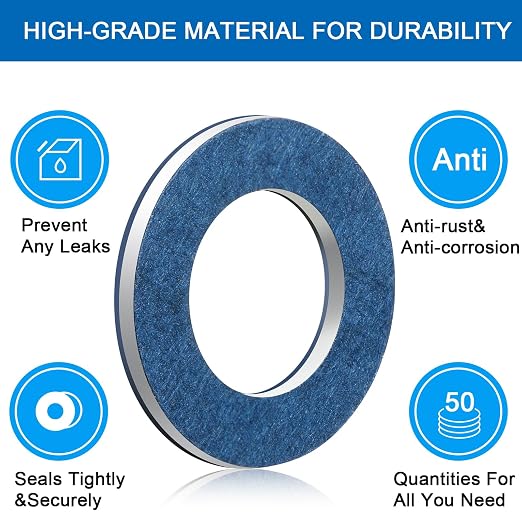 Mudder 30 Pieces Aluminum Engine Transmission Fluid Oil Crush Washers Drain - Image 3