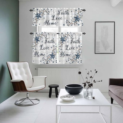 Farmhouse Kitchen Curtains Set 3 Piece - Image 8