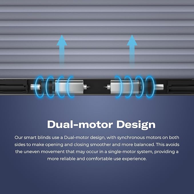 THIRDREALITY ZigBee Smart Blind Gen2, Motorized 100% Blackout Window Shades with Remote, Cordless Honeycomb Blinds, Automatic Height, C2 Rechargeable Batteries Powered, 68" W x 74" H Beige/White