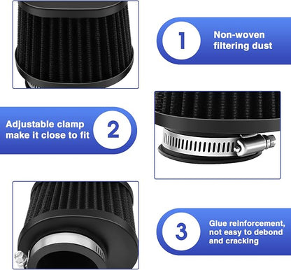 2PCS Motorcycle Air Filter Universal 38MM Replacement Engine Filter High - Image 4