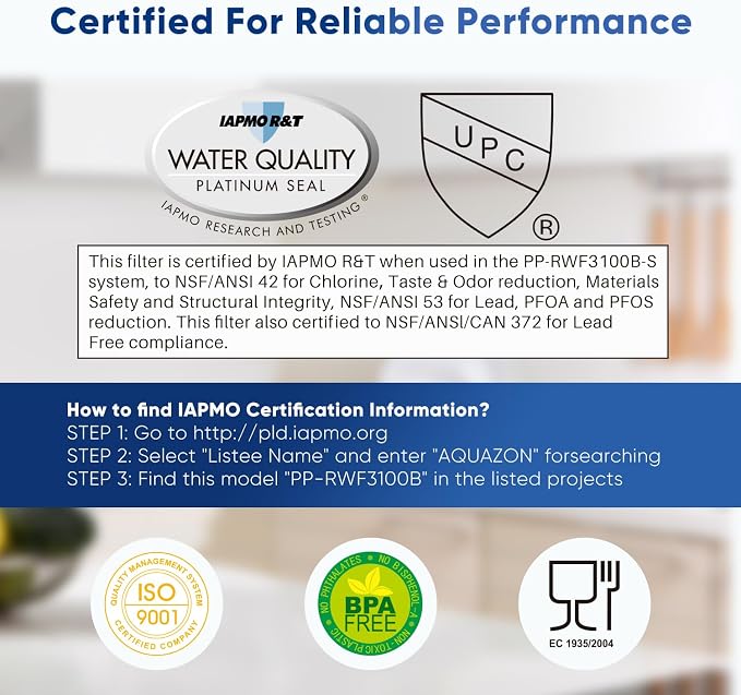 PUREPLUS 9000194412 NSF 53&42 Certified Refrigerator Water Filter Replacement - Image 3