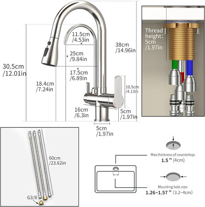 Kitchen Sink Faucet with Pull - Image 5